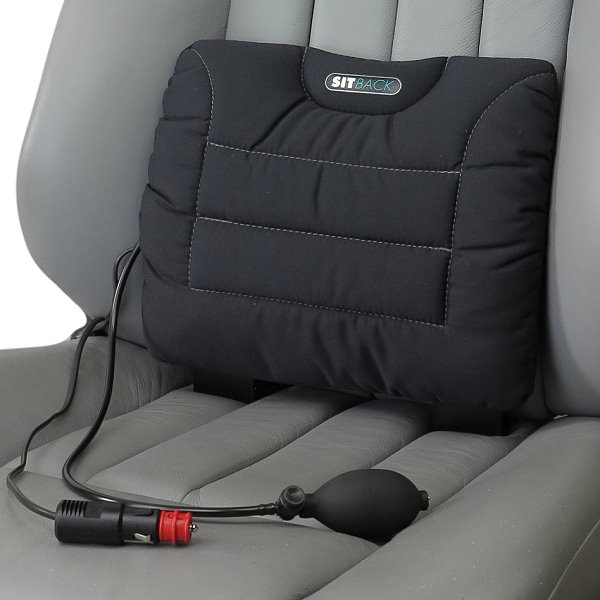 SITBACK "Standard" Autositz Rückenkissen Leder grau 